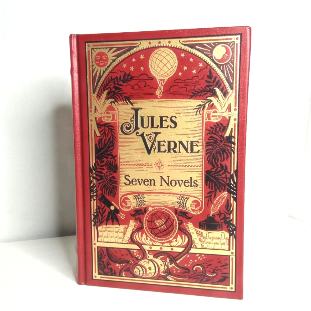 Jules Verne 7 Stories Red Gilt Bound Gift Edition